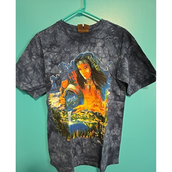 The Mountain Other - The Mountain Tie-Dye Graphic Tee in Black and Orange